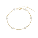 Aagaard - armbånd 8kt, 4mm ferskv perler, perlehav