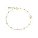 Aagaard - armbånd 8kt, mini kugler, 16+3 cm