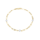 Aagaard - armbånd 8kt, ferskvandsperler/led, 19 cm