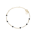 Aagaard - armbånd, sort onyx/grøn amazonite, forg