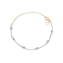 Aagaard - armbånd, amethyst/blå quartz, forg