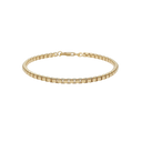 Aagaard - armbånd, boks  kæde, 19cm forg.