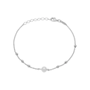 Aagaard - ferskvands perle armbånd, 20cm, sølv