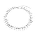 Aagaard - ankelkæde blade, 23+4cm, sølv