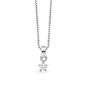 Sølv halskæde rhodineret med 4 mm zirconia Kæden er i længde 42-45 cm