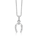 Sølv collier hestesko Kæden er længde 38 cm