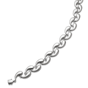Sølv collier rhodineret