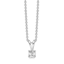 Sølv halskæde rhodineret zirconia i 4 grabber - 4,3 mm Kæden er længde 42-45 cm