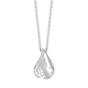 Sølv halskæde rhodineret omvendt hjerte med zirconia - 18,8 x 13 mm Kæden er rhodineret sølv i længde 42-45 cm