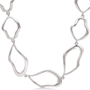 Sølv collier rhodineret skæv ovale led, skiftevis store og lille Kæden er rhodineret sølv i længde 42-45 cm