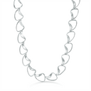 Sølv collier rhodineret skæve ovale led Kæden er rhodineret sølv i længde 42-45 cm