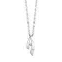 Sølv halskæde rhodineret øje med zirconia Kæden er rhodineret sølv i længde 42-45 cm