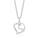 Sølv halskæde rhodineret dobbelt hjerte. Det lille vender på hovedet indeni det store. Mål: 15 x 15 mm. Kæden er rhodineret sølv i længde 42-45 cm.