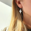 Ørebøjler Dagmarkors 18 x 16 mm sølv