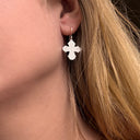 Ørebøjler Dagmarkors 18 x 16 mm sølv