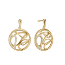 Ørehænger Forgyldt, 3D Cirkel