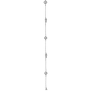 White pearl/topaz halskæde sølv - 1680-C-01S