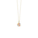 Aagaard - halskæde, colourful flower, forg.