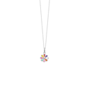 Aagaard - halskæde, colourful flower, sølv