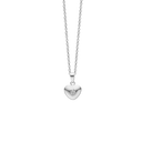 Hjerte sølv 9x11 mm 003ct labgrown diamant - 1680-KV-S02