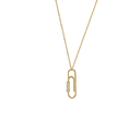 Halskæde Forgyldt Sølv, Paper Clip