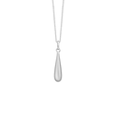 Aagaard - halskæde, drop sandblast, sølv 45cm