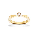 Victoria ring 14 kt. rd 0,05 G-TW/SI