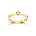 Victoria ring 14 kt. rd 0,10 G-TW/SI