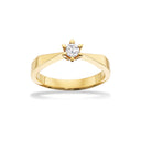 Victoria ring 14 kt. rd 0,15 G-TW/SI