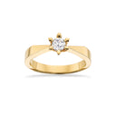 Victoria ring 14 kt. rd 0,33 G-TW/SI