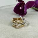 Victoria ring 14 kt. hv 0,10 G-TW/SI
