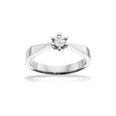 Victoria ring 14 kt. hv 0,15 G-TW/SI