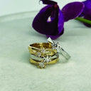 Victoria ring 14 kt. rd 0,40 G-TW/SI