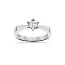 Victoria ring 14 kt. hv 0,33 G-TW/SI