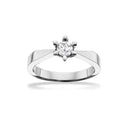 Victoria ring 14 kt. hv 0,40 G-TW/SI