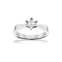 Victoria ring 14 kt. hv 0,50 G-TW/SI
