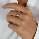 Dame Ring, 8Kt Guld M/7 Cz