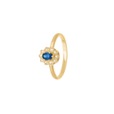 Ring, 8K, Safir/Diamanter