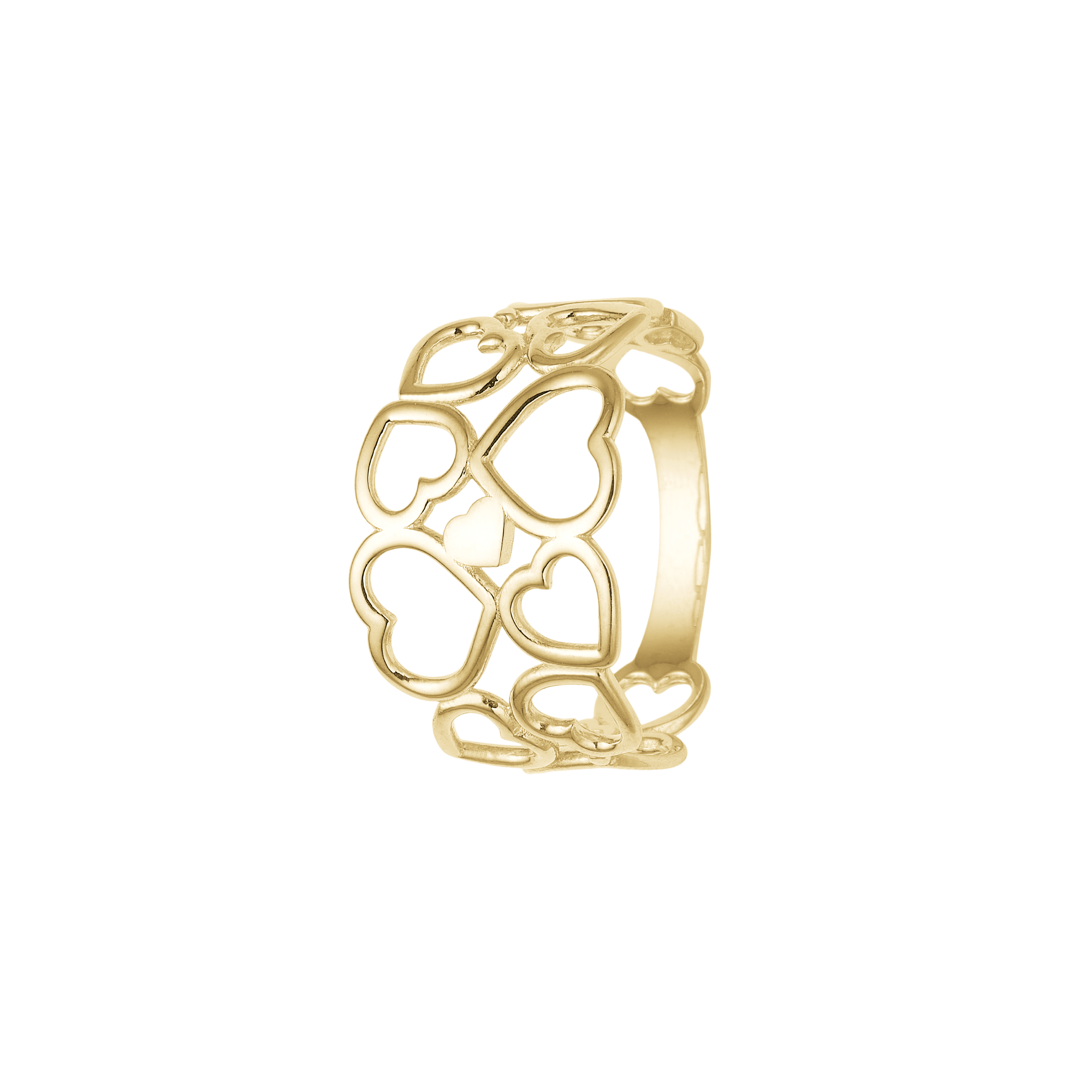 Ring 8Kt, Hjerter – Guldbech smykker