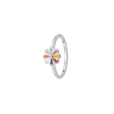 Ring, Colourful Flower, Sølv