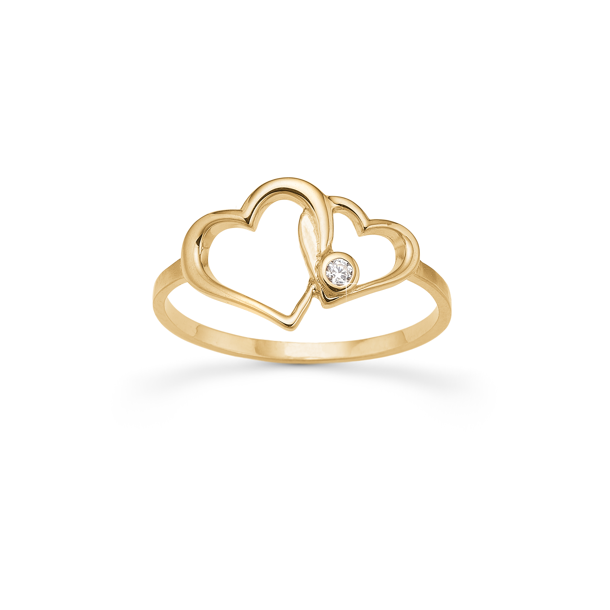Ring, 8K, Hjerter – Guldbech smykker