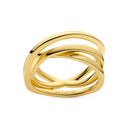 Ring Spirale Pianura - 18k forgyldt, med poleret overflade.