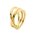 Ring Spirale Pianura - 18k forgyldt, med poleret overflade.