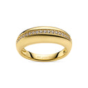 Ring Palermo - 18k forgyldt, med hvide zirkoner.
