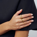 Ring Spirale Pianura - 18k forgyldt, med poleret overflade.