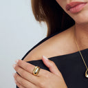 Ring Borsa Pianura - 18k forgyldt, med poleret overflade.