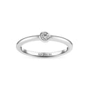 Ring Sarzana Uno – med hvide zirkoner.