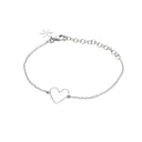 Sølv hjerte armbånd - 1910-1-20-12