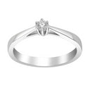 14kt. Afrodite hvg.guldring m. 0.10ct WSI
