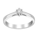 14kt. Afrodite hvg.guldring m. 0.15ct WSI
